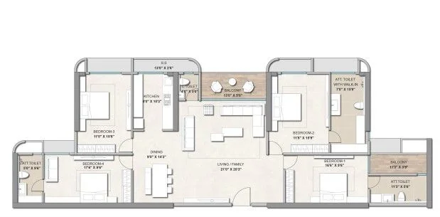 1 BHK Floor Plan