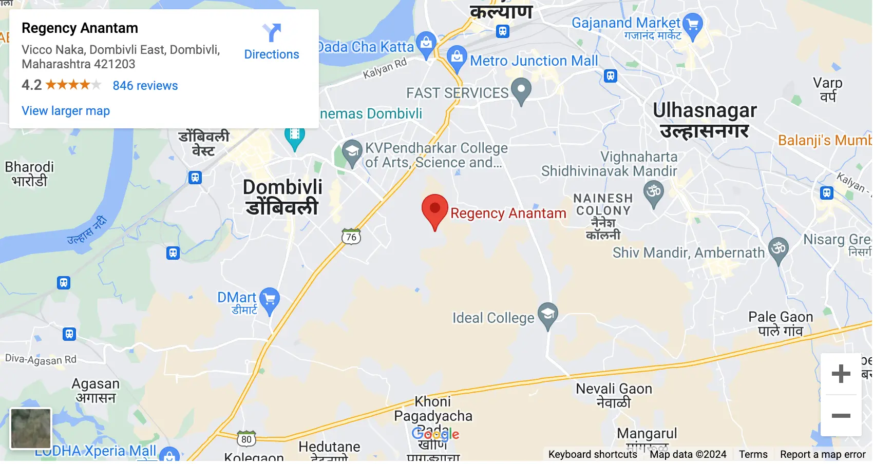 reegency anantam location